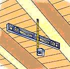 Measure roof pitch from the attic