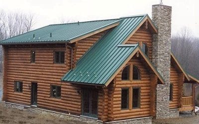 Log Homes Look Great With a Metal Roof