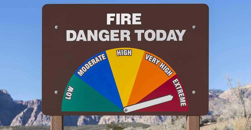 Fire Danger High Sign